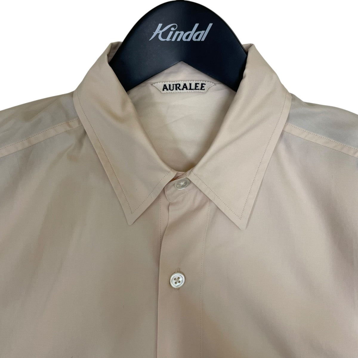 AURALEE WASHED FINX TWILL BIG SHIRTS無地 長袖シャツ コットンシャツA20AS02TN 古着・中古-3枚目のアイテム画像