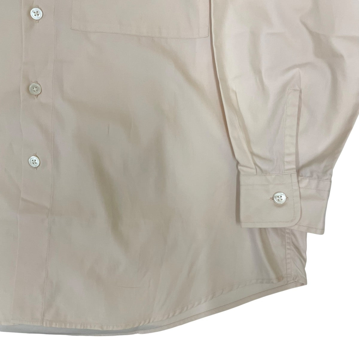 AURALEE WASHED FINX TWILL BIG SHIRTS無地 長袖シャツ コットンシャツA20AS02TN 古着・中古-4枚目のアイテム画像