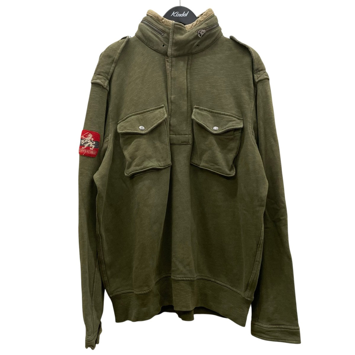 ミリタリー オーバーサイズ ハーフジップスウェット ジャケット0485779
