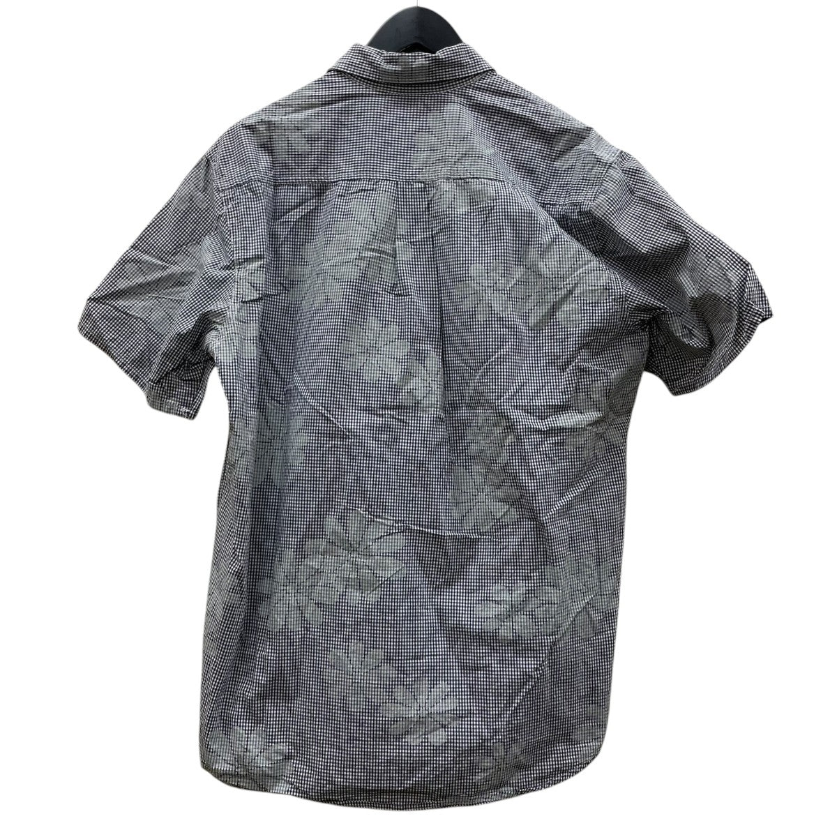 stussy 花プリント チェック柄 半袖シャツ コットンシャツ 古着・中古-2枚目のアイテム画像