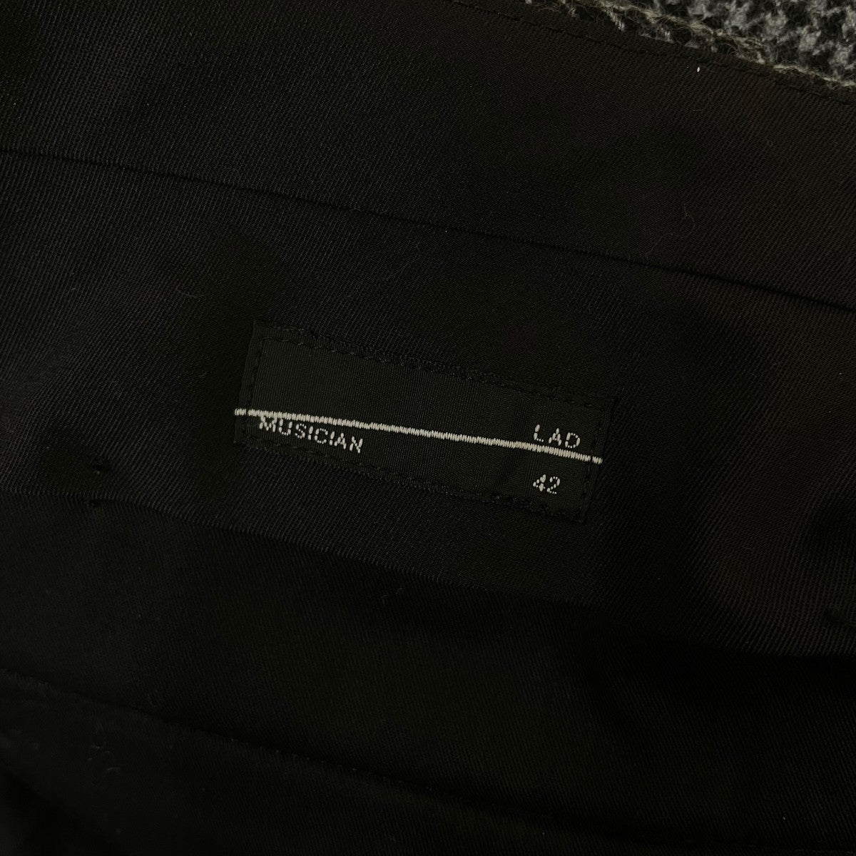 13AWLONG APRON SLIM STRAIGHT SLACKS ロングエプロン スリムストレートスラックス千鳥格子柄 ウールパンツ2213-571