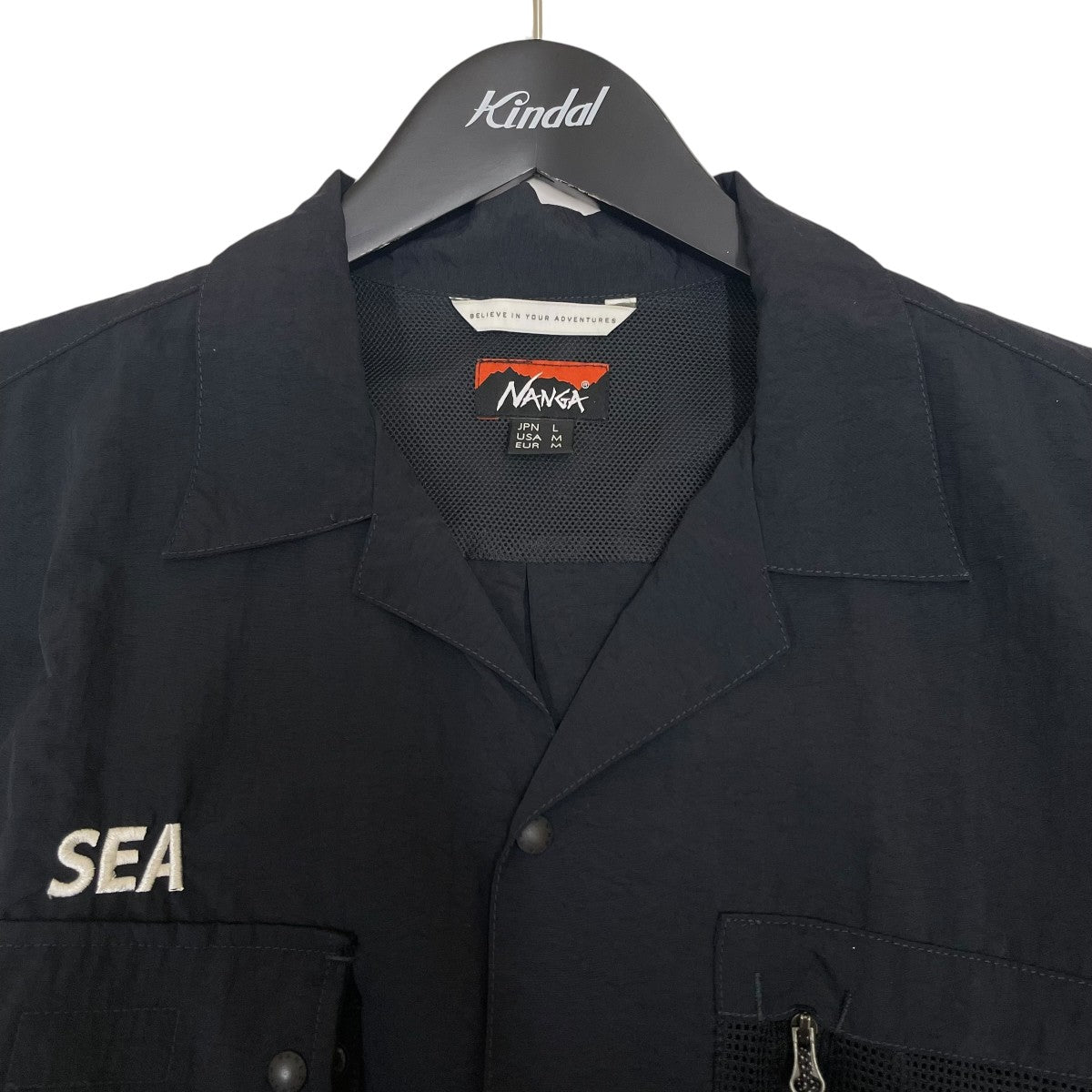 NANGA×WIND AND SEA 半袖シャツWDW0BKG4 古着・中古-3枚目のアイテム画像