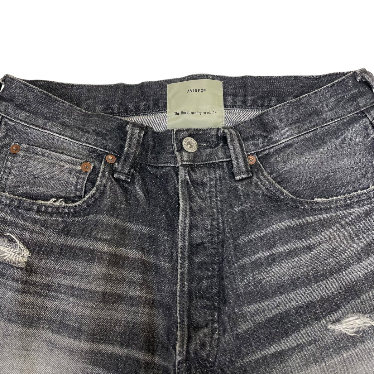 AVIREX TFQPDENIM PANTS BLACK USEDデニムパンツ783-5911201 古着・中古-3枚目のアイテム画像