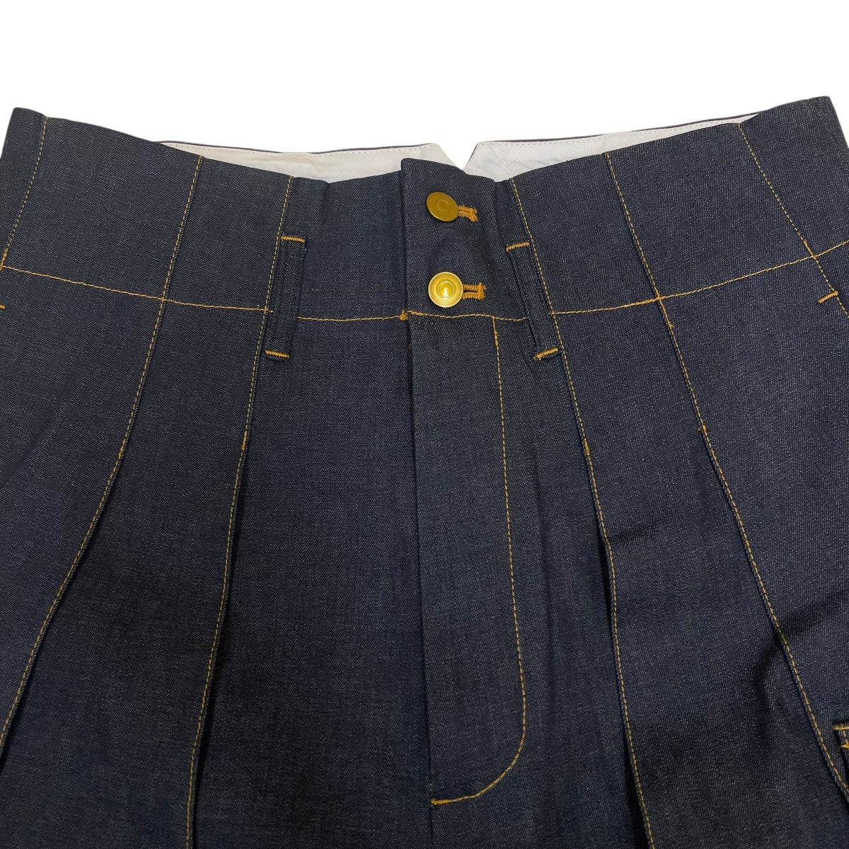 BECOME TREE HIGH-WAIST BAGGY CARGO INDIGO STRETCH DENIM PANTSデニムパンツBT-8501 古着・中古-3枚目のアイテム画像