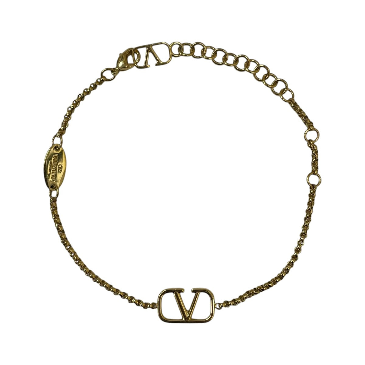 VALENTINO Vロゴマーク シグネチャー メタル ブレスレット 古着・中古-1枚目のアイテム画像