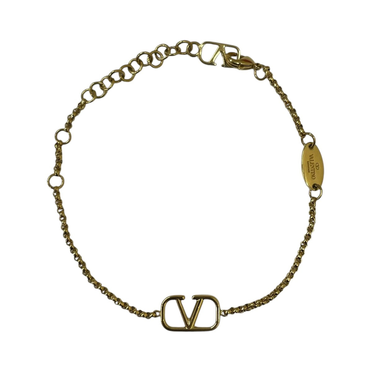 VALENTINO Vロゴマーク シグネチャー メタル ブレスレット 古着・中古-2枚目のアイテム画像
