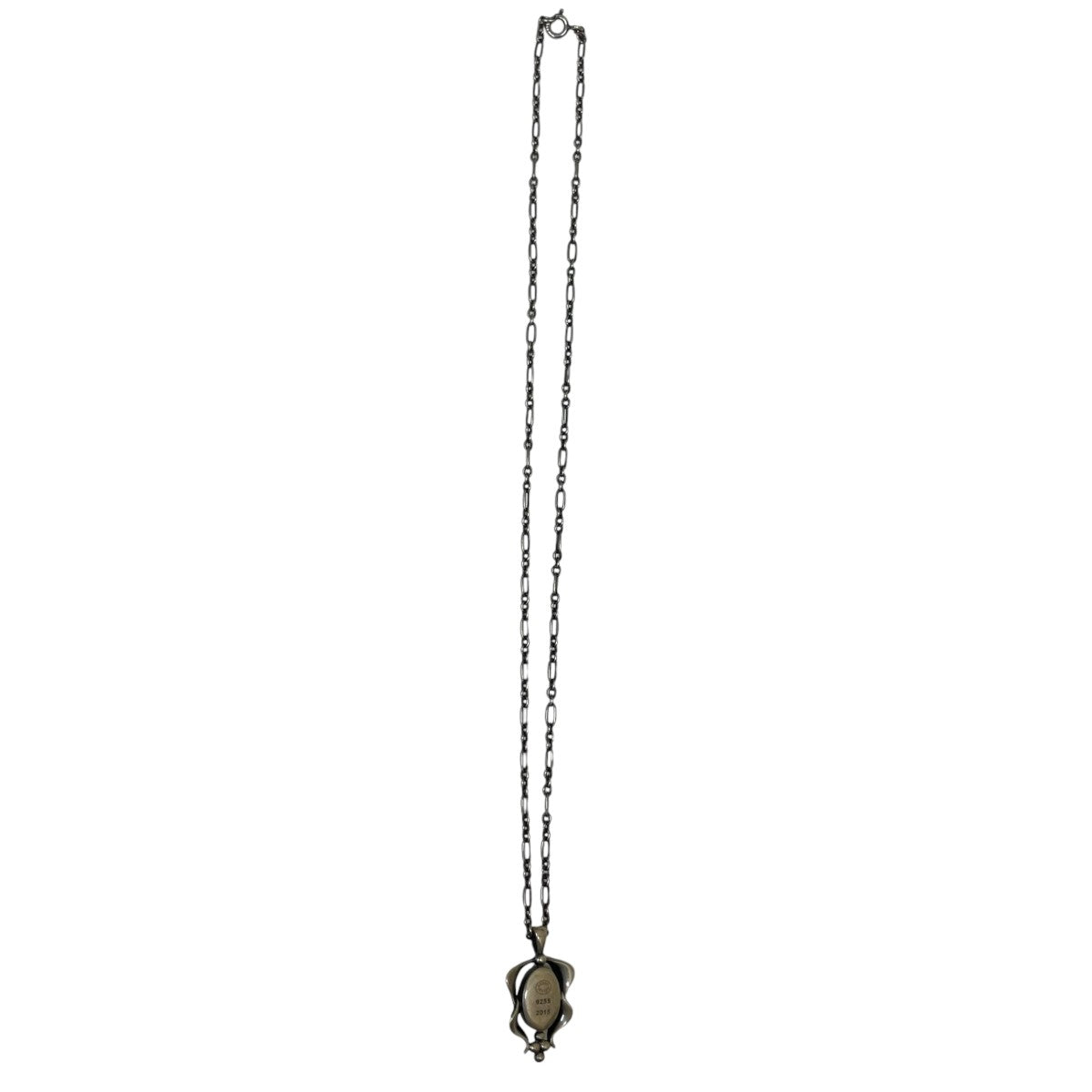 Georg Jensen アジア限定 グリーンアゲートイヤーペンダント ネックレス 古着・中古-3枚目のアイテム画像