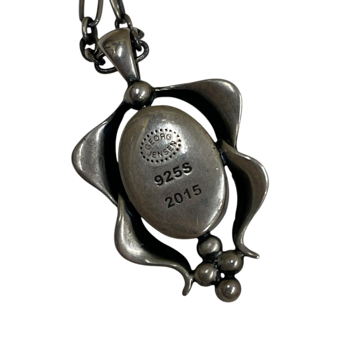 Georg Jensen アジア限定 グリーンアゲートイヤーペンダント ネックレス 古着・中古-5枚目のアイテム画像
