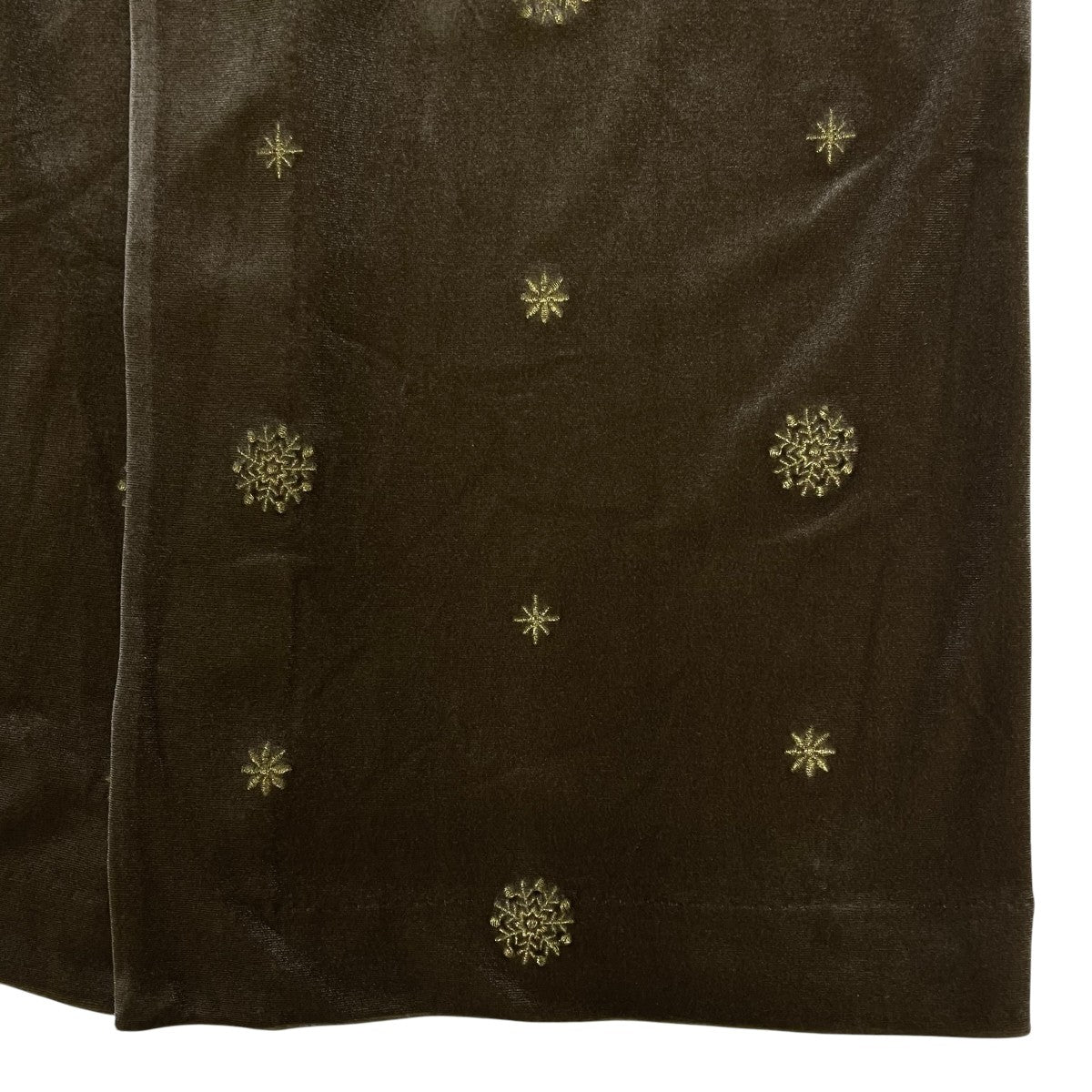 GLITTER EMBROIDERY VELOUR LONG TOP総柄 雪結晶 キャミソールワンピース01320490790