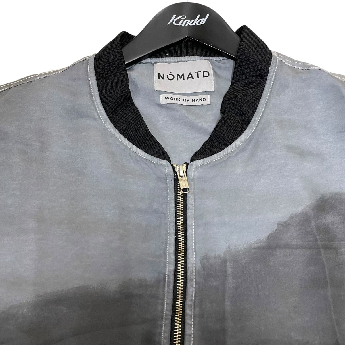 NOMA t．d． garment-dyed cotton-twill bomber jacket MA-1MA-1ジャケットN37 JK01 古着・中古-3枚目のアイテム画像