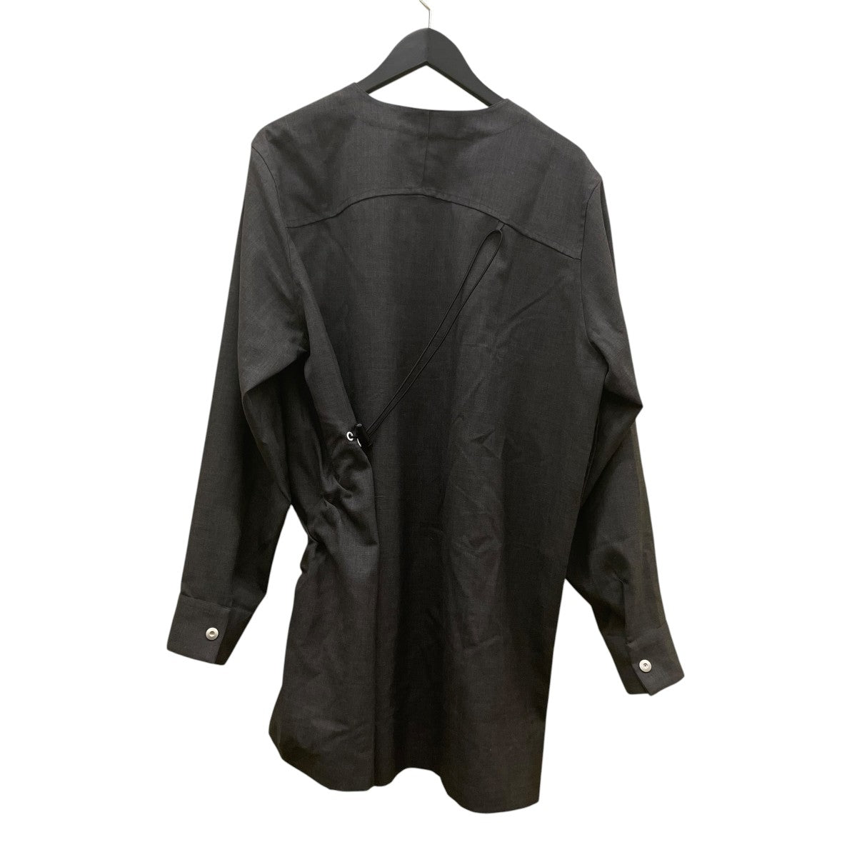 25SSCinched Shirtバックドローコード付き 無地 長袖プルオーバーシャツ