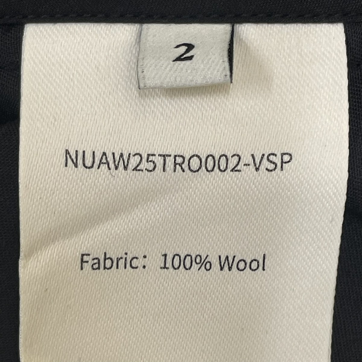 25AWAccordion Pleats Tailored Trousersウールスラックス ワイドパンツNUAW25TRO002 VSP