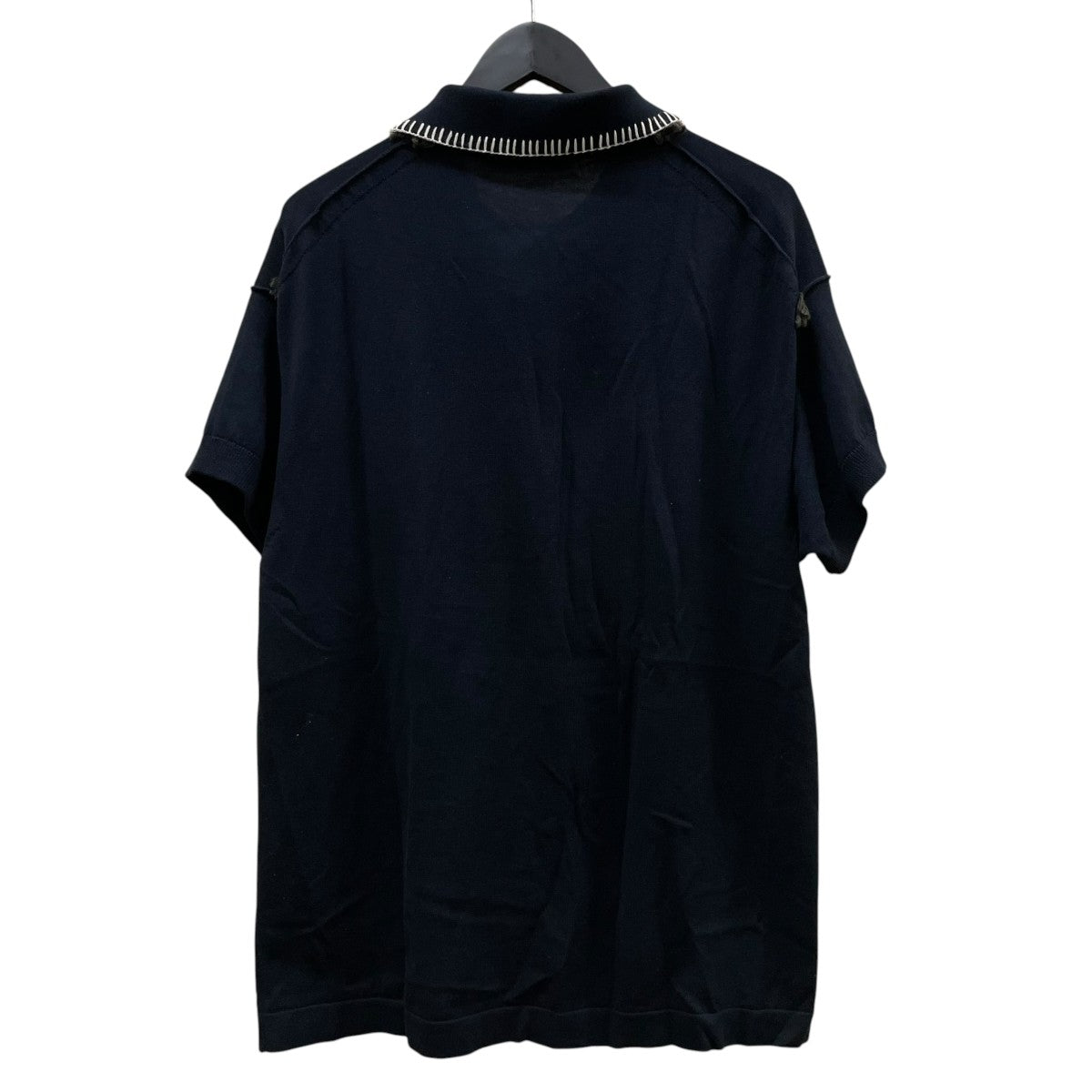 NAMACHEKO ブランケットステッチ 半袖ポロシャツ コットンシャツ 古着・中古-2枚目のアイテム画像