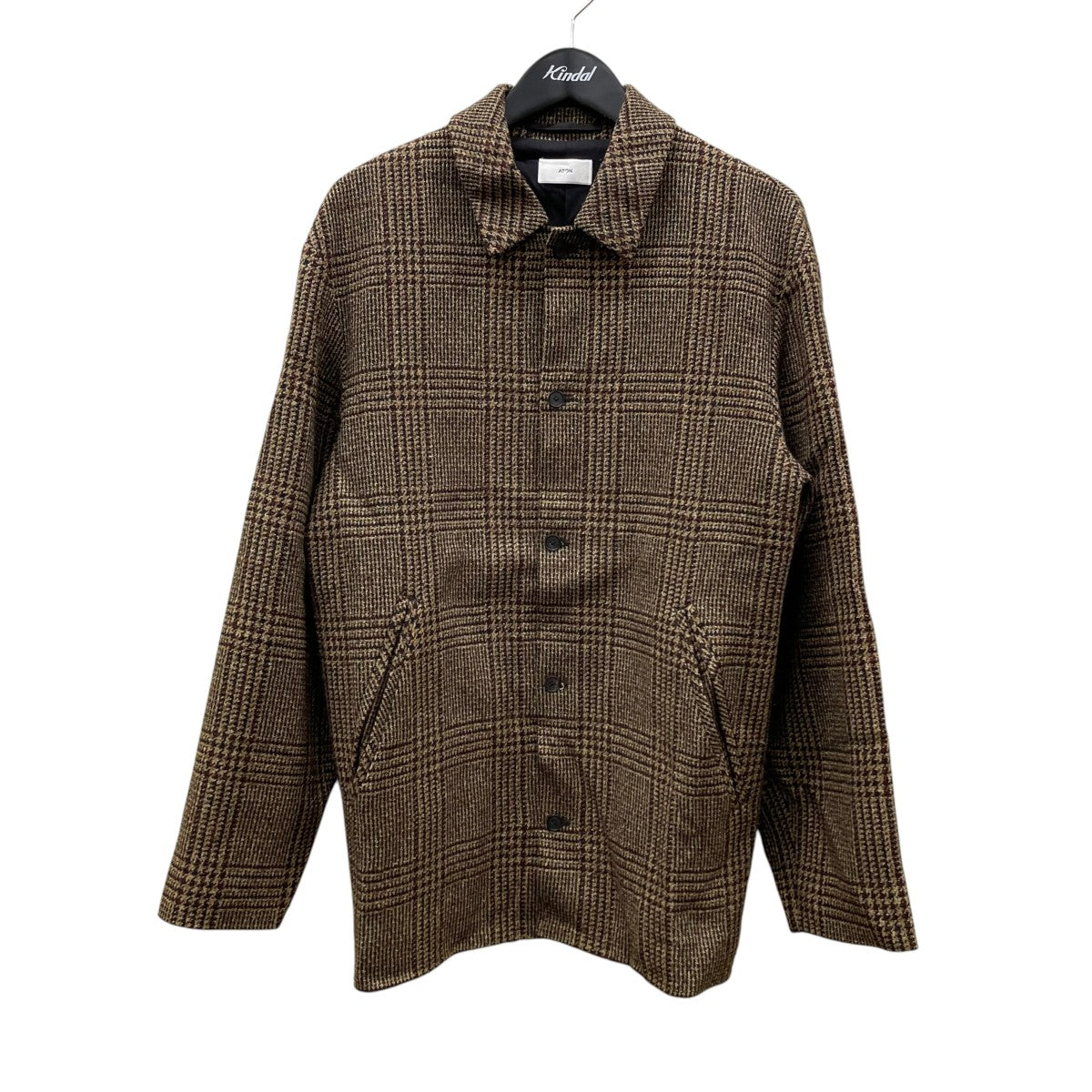 ATON SILK TWEED SHIRT JACKETジャケット7110488 古着・中古-1枚目のアイテム画像