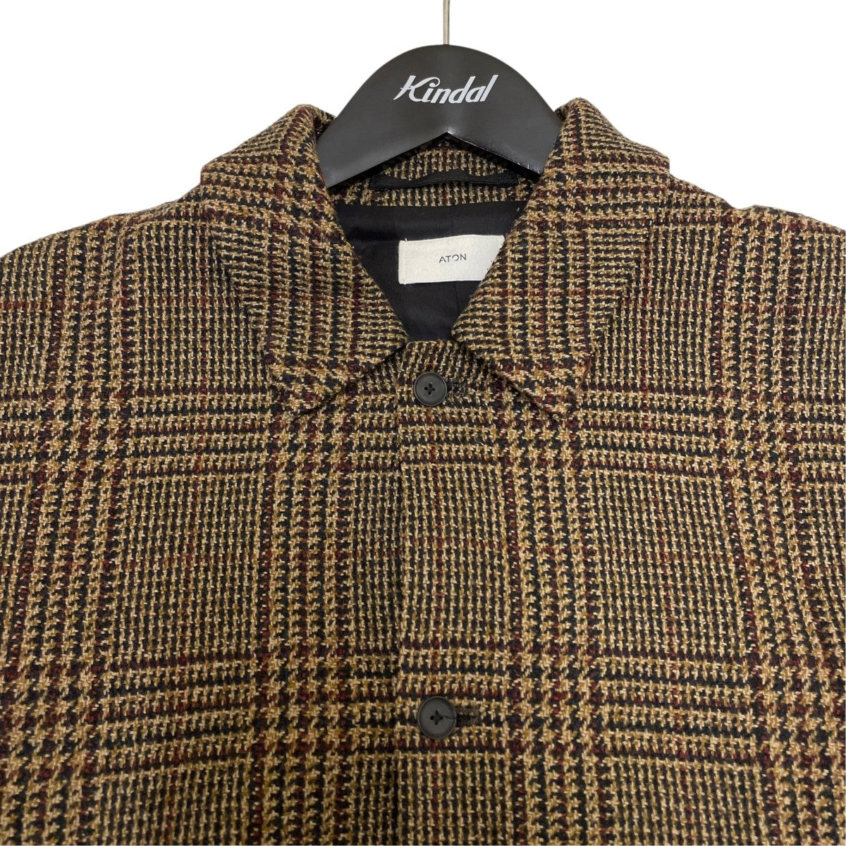 ATON SILK TWEED SHIRT JACKETジャケット7110488 古着・中古-3枚目のアイテム画像
