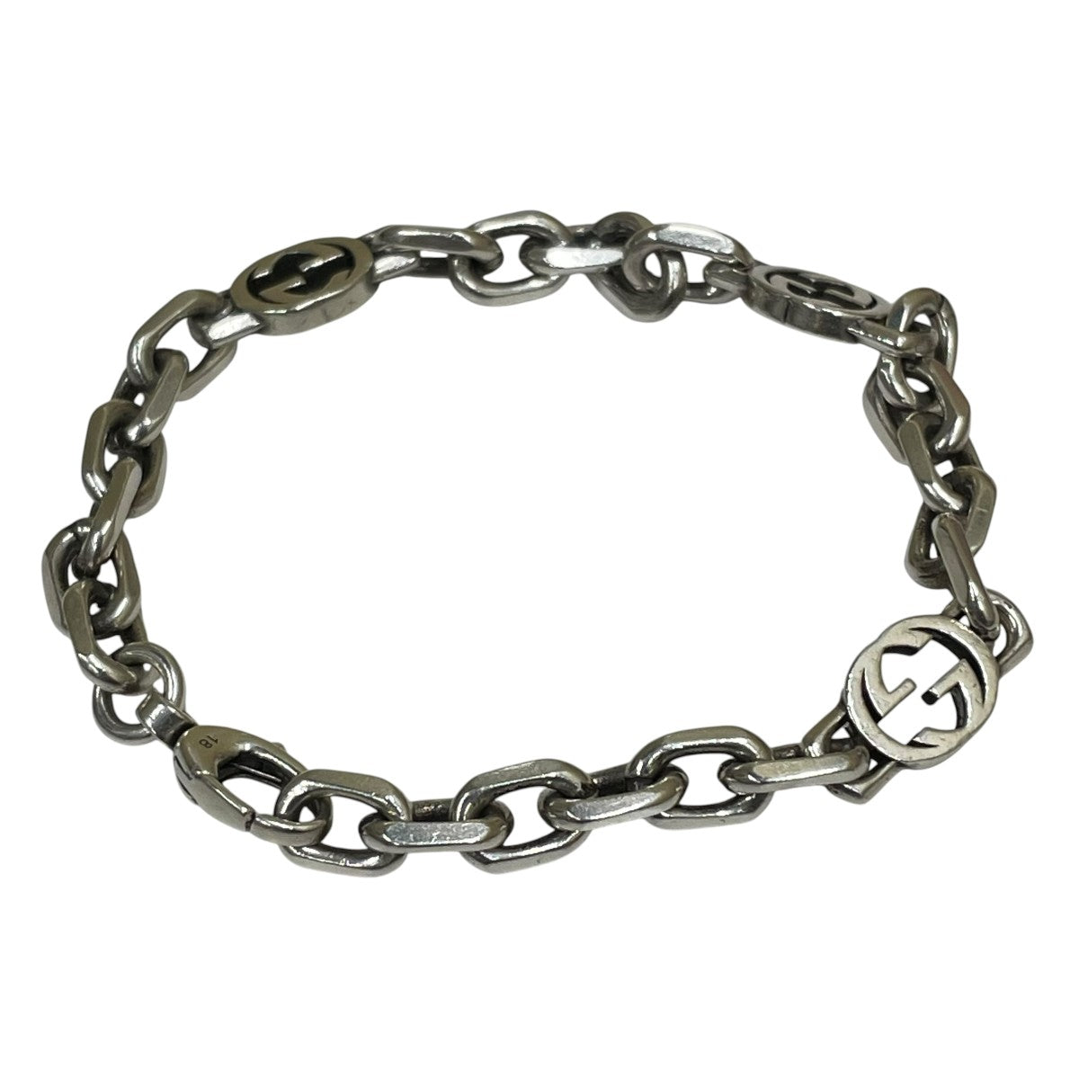 GUCCI インターロッキング シルバー925ブレスレット 古着・中古-2枚目のアイテム画像