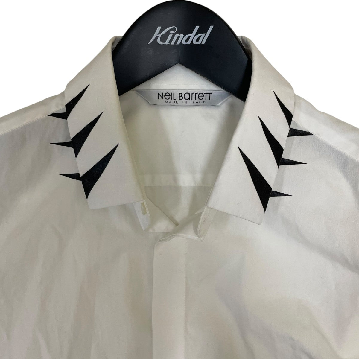 NEIL BARRETT 稲妻 プリント コットン 長袖ドレスシャツ カジュアルシャツPBCM1298S N007S 古着・中古-3枚目のアイテム画像