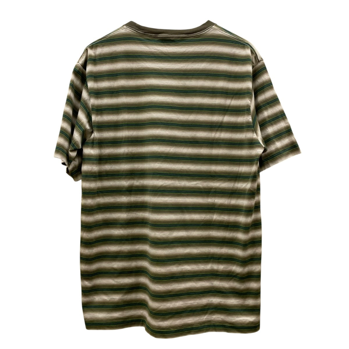 AURALEE GRADIENT STRIPE JERSEY TEEストライプ柄 半袖Tシャツ コットンTシャツA25AT02GJ 古着・中古-2枚目のアイテム画像