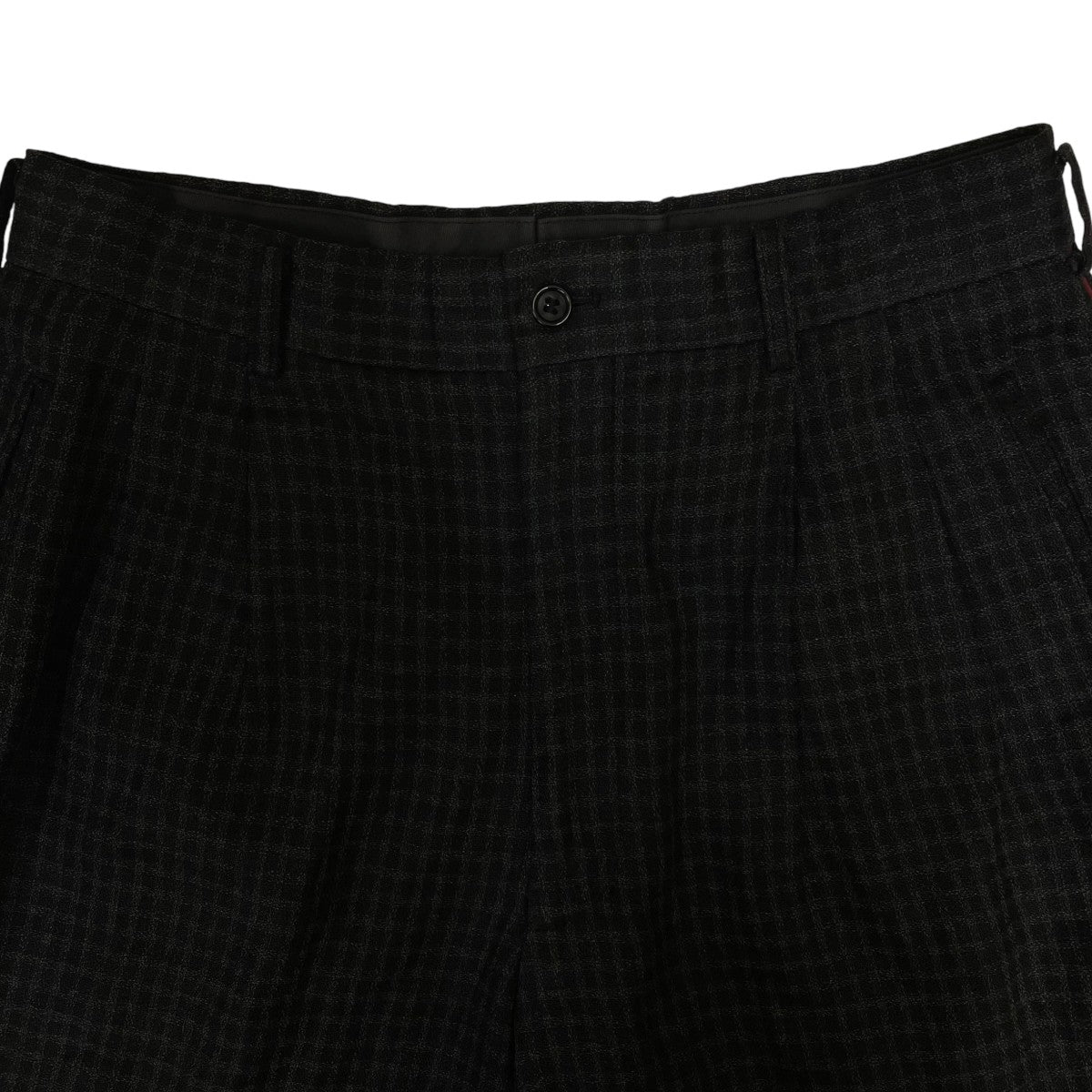 COMME des GARCONS HOMME 田中オムチェック柄 サイドライン リネン コットン スラックス パンツHP-02010S 古着・中古-3枚目のアイテム画像