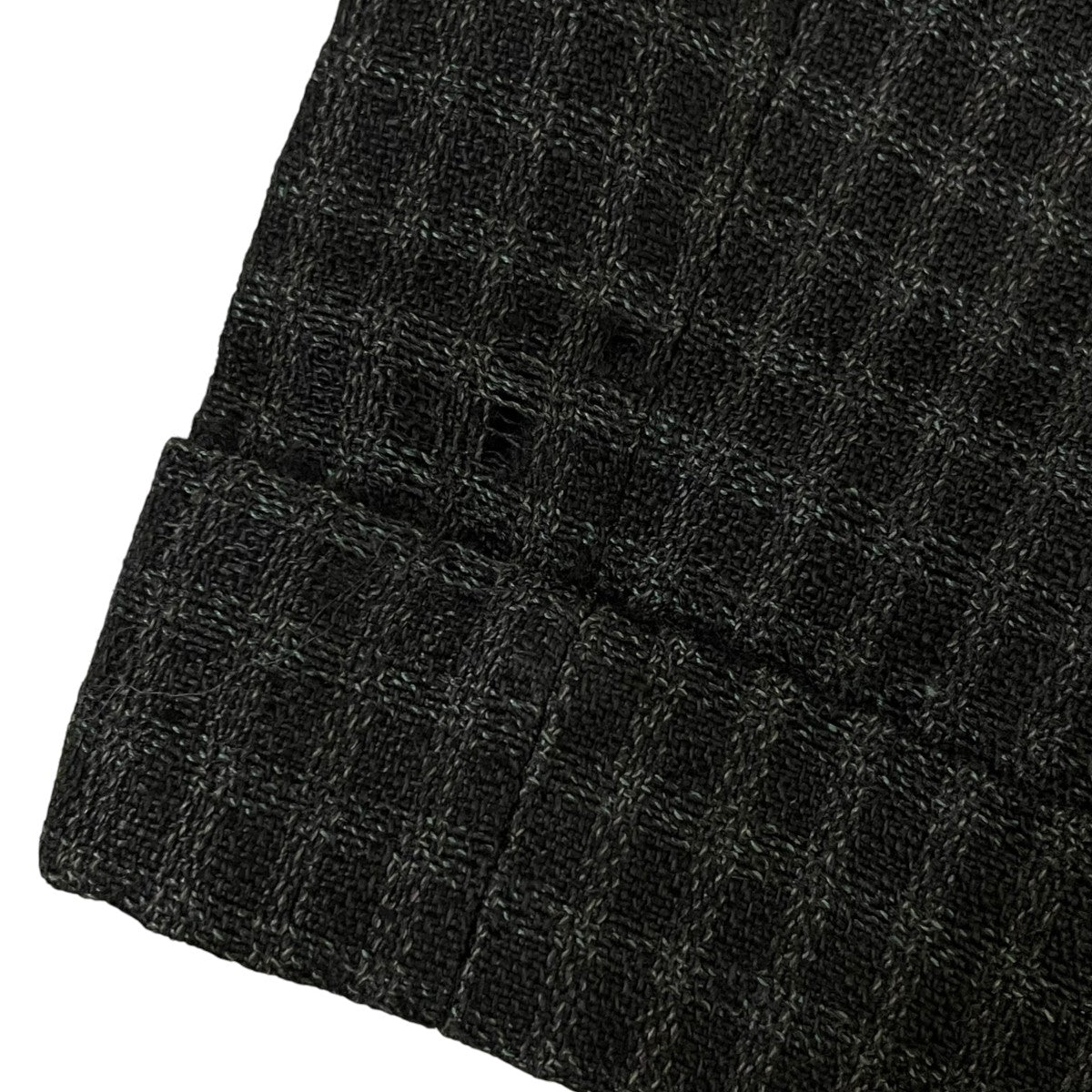 COMME des GARCONS HOMME 田中オムチェック柄 サイドライン リネン コットン スラックス パンツHP-02010S 古着・中古-7枚目のアイテム画像