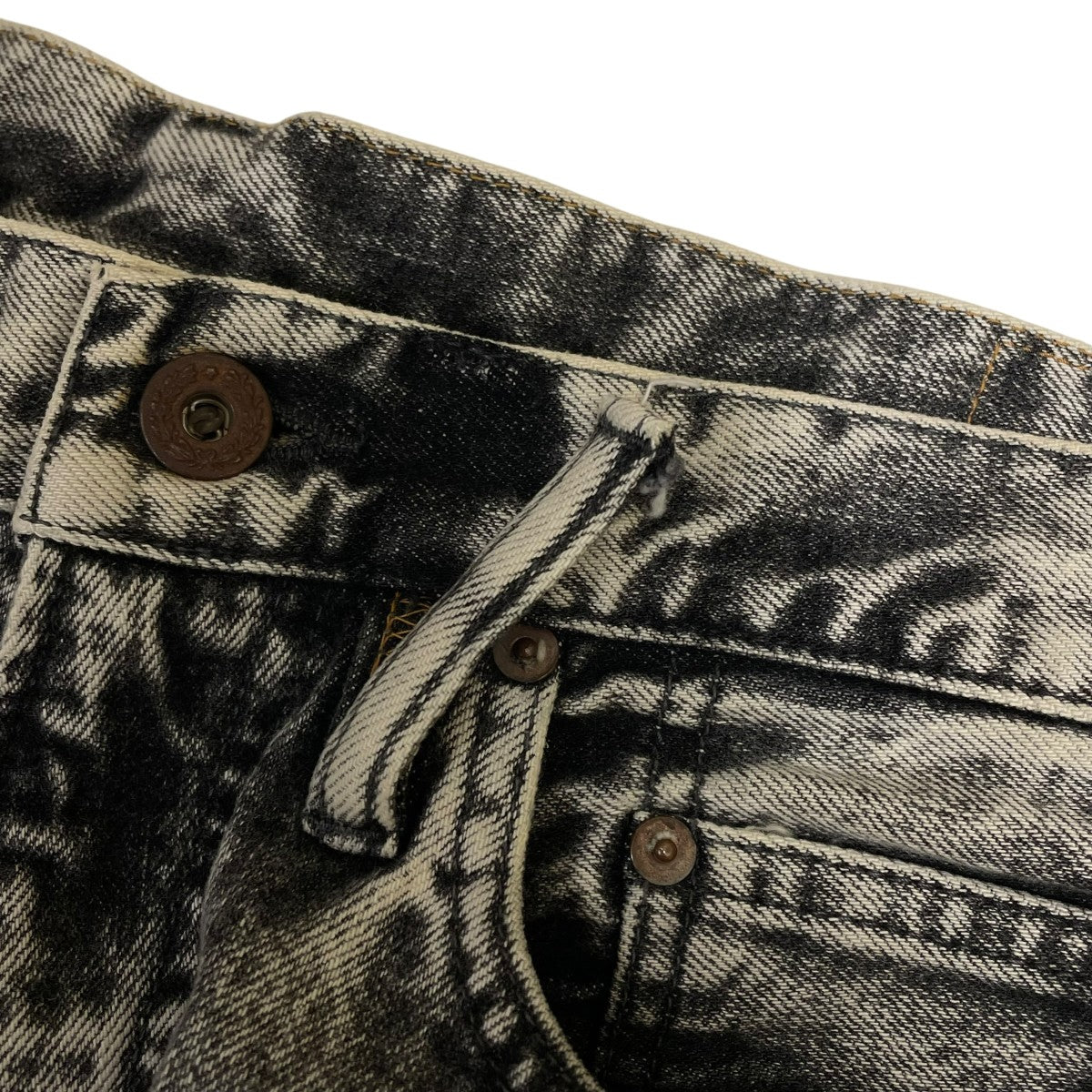 SUGARHILL CRASHED BLACK MODERN DENIM WIDE SHORTSダメージ加工 デニムショートパンツ ハーフパンツ2441000434 古着・中古-7枚目のアイテム画像