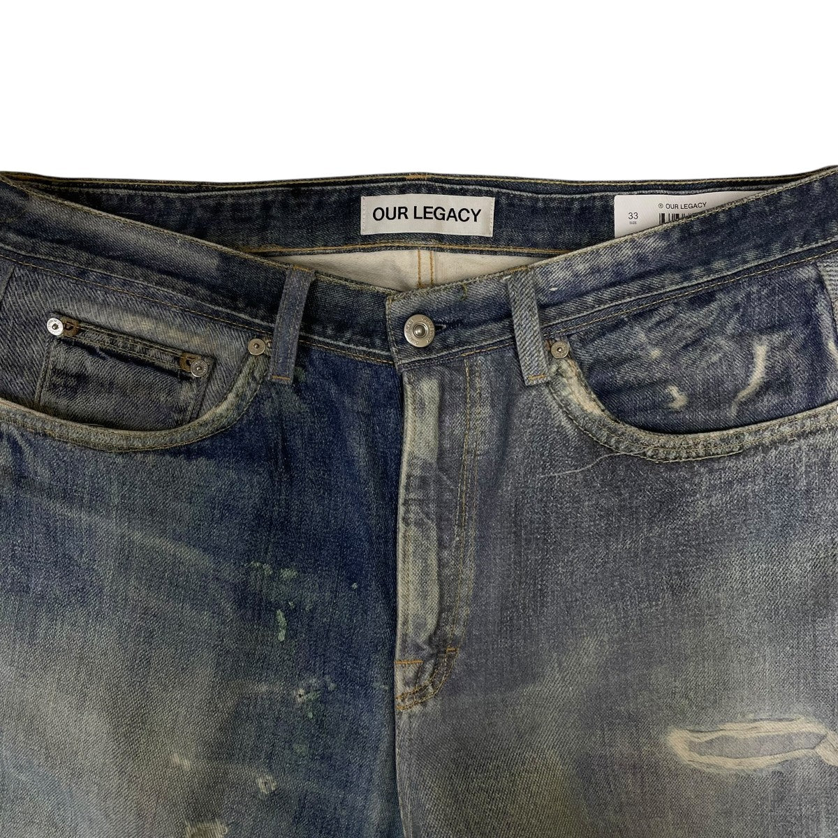 OUR LEGACY THIRD CUTダメージ加工プリント デニムパンツ ワイドパンツM4205TDD 古着・中古-3枚目のアイテム画像