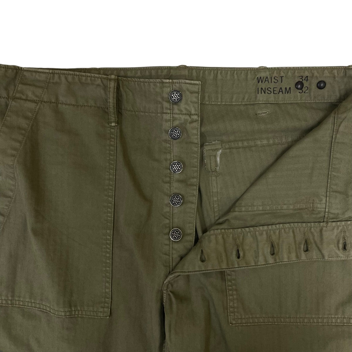 RRL 13 STAR HBT BAKER PANTSコットン ベイカーパンツ ワークパンツ 古着・中古-4枚目のアイテム画像