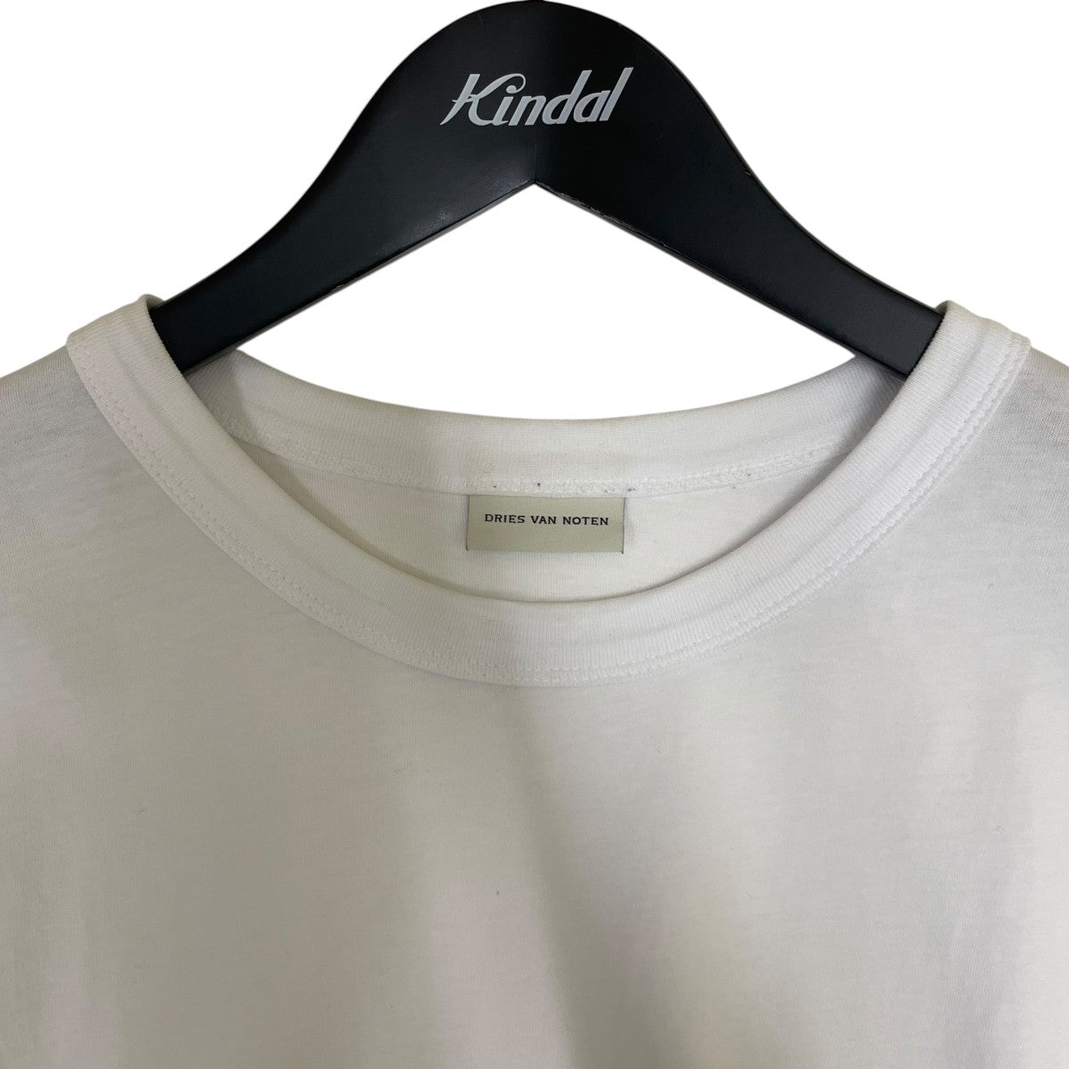 DRIES VAN NOTEN M．K．SS．T-SHIRT WHITE無地 半袖Tシャツ コットンTシャツ 古着・中古-3枚目のアイテム画像