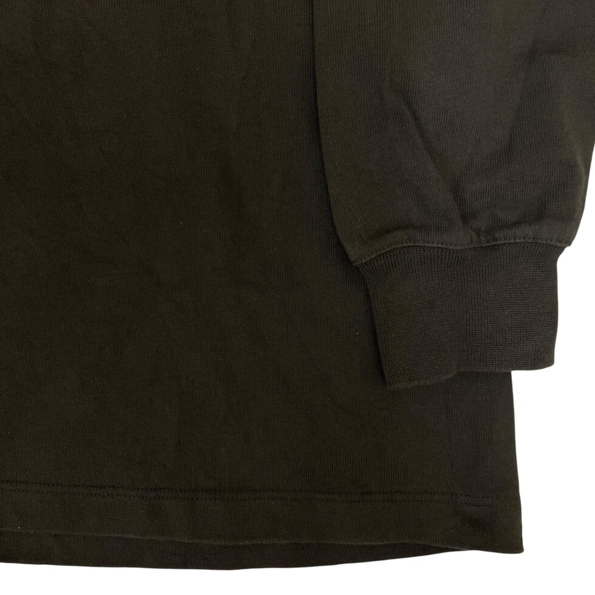 RICK OWENS 無地 コットン ロングスリーブカットソー 長袖TシャツRU02E1277-BA 古着・中古-4枚目のアイテム画像