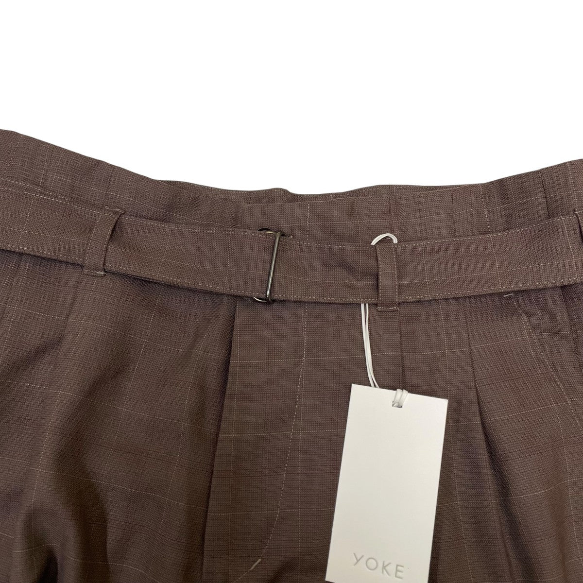 YOKE HIGH WAIST BELTED PANTSベルテッドパンツYK21AW0255P 古着・中古-3枚目のアイテム画像