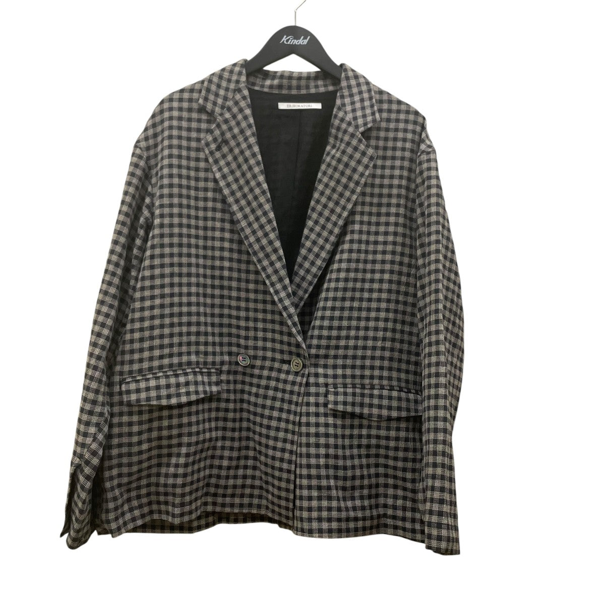ERiKOKATORi 26SScheck cotton jacketジャケットEK12-1-3 古着・中古-1枚目のアイテム画像