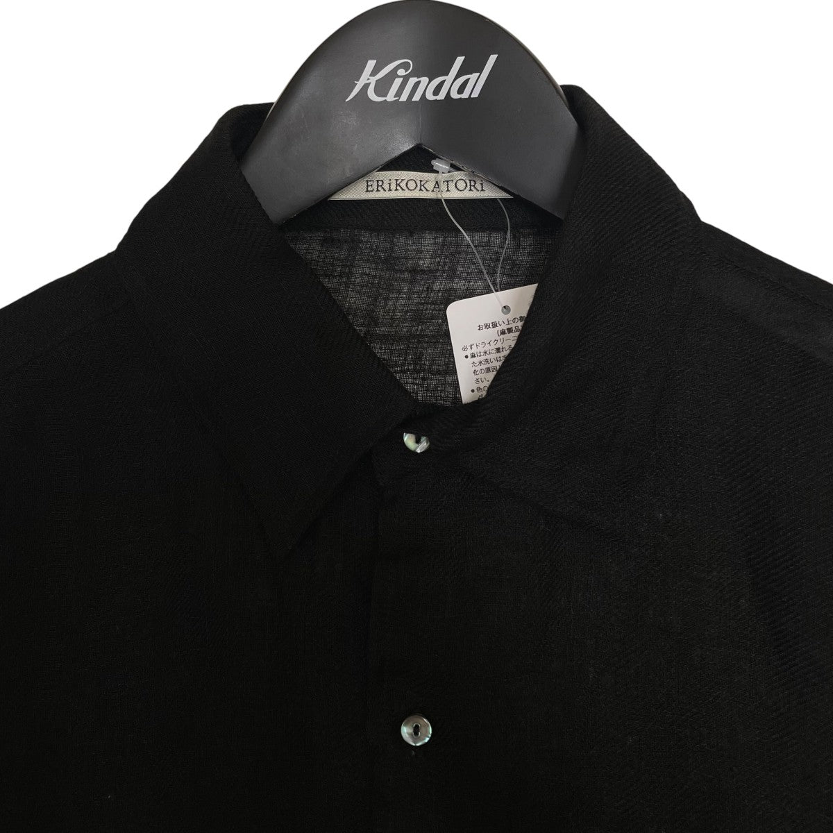 ERiKOKATORi(エリコ カトリ) linen gawze shirtsシアー 長袖シャツ