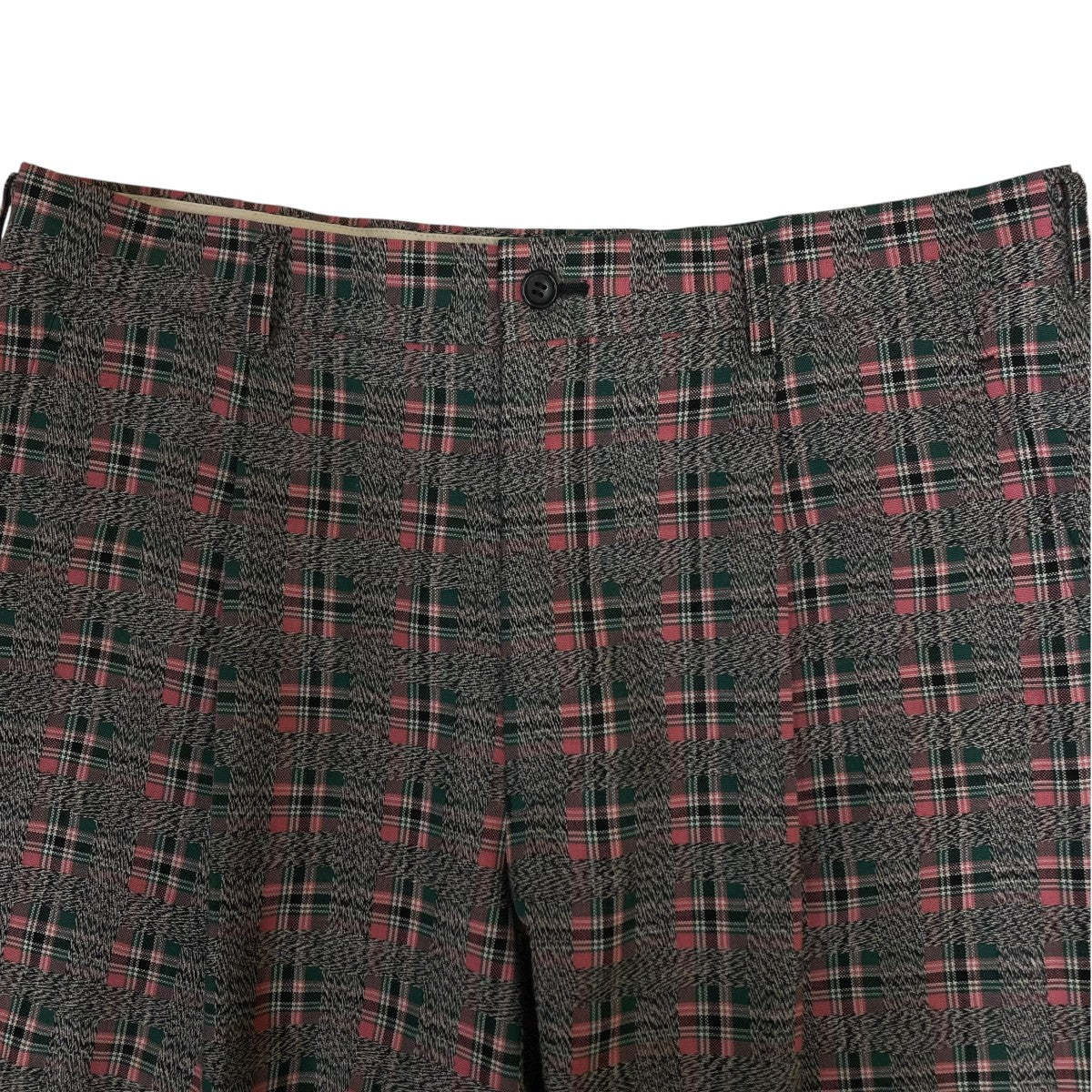 COMME des GARCONS HOMME PLUS 20AWタータンチェック ワイドスラックスパンツチェック柄 ウールスラックス パンツPF P042 古着・中古-3枚目のアイテム画像