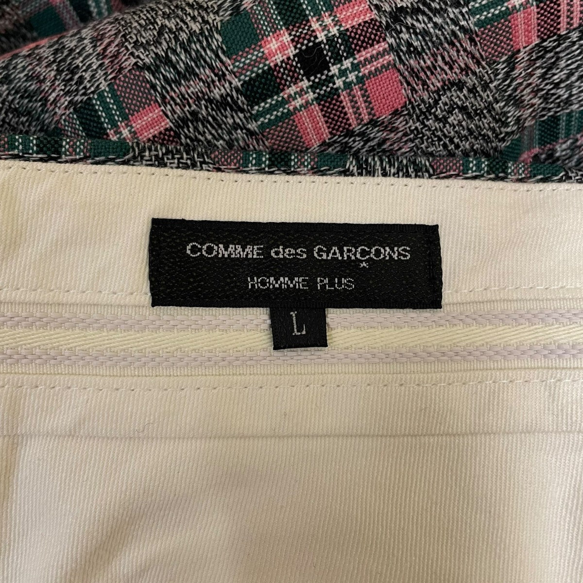 COMME des GARCONS HOMME PLUS 20AWタータンチェック ワイドスラックスパンツチェック柄 ウールスラックス パンツPF P042 古着・中古-6枚目のアイテム画像