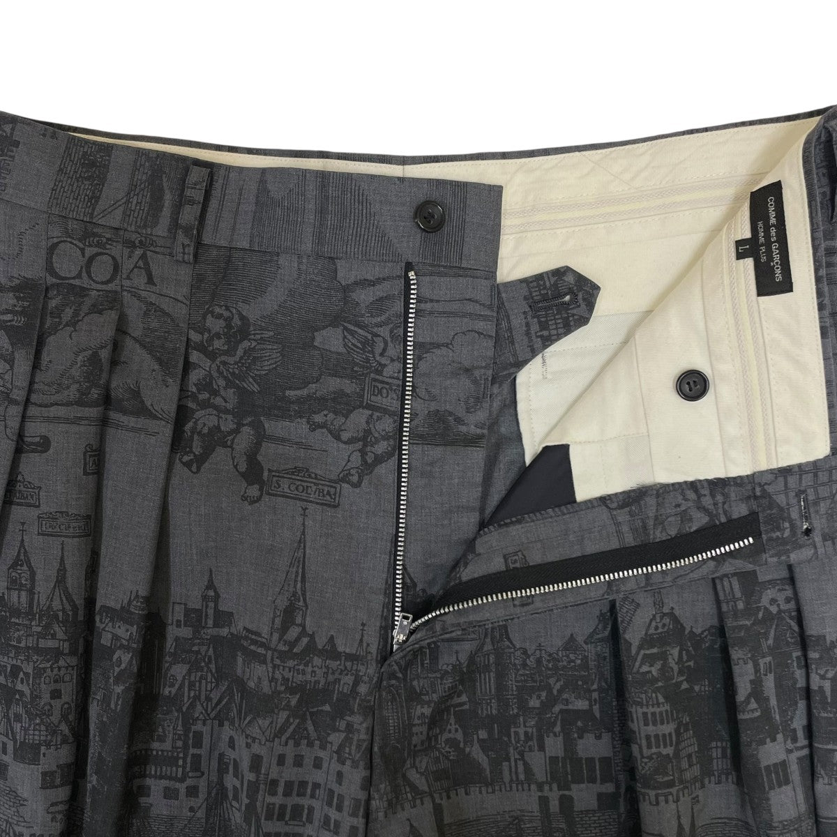 COMME des GARCONS HOMME PLUS Printed wide-leg shortsグラフィック プリント ワイドハーフパンツPE P016 古着・中古-4枚目のアイテム画像