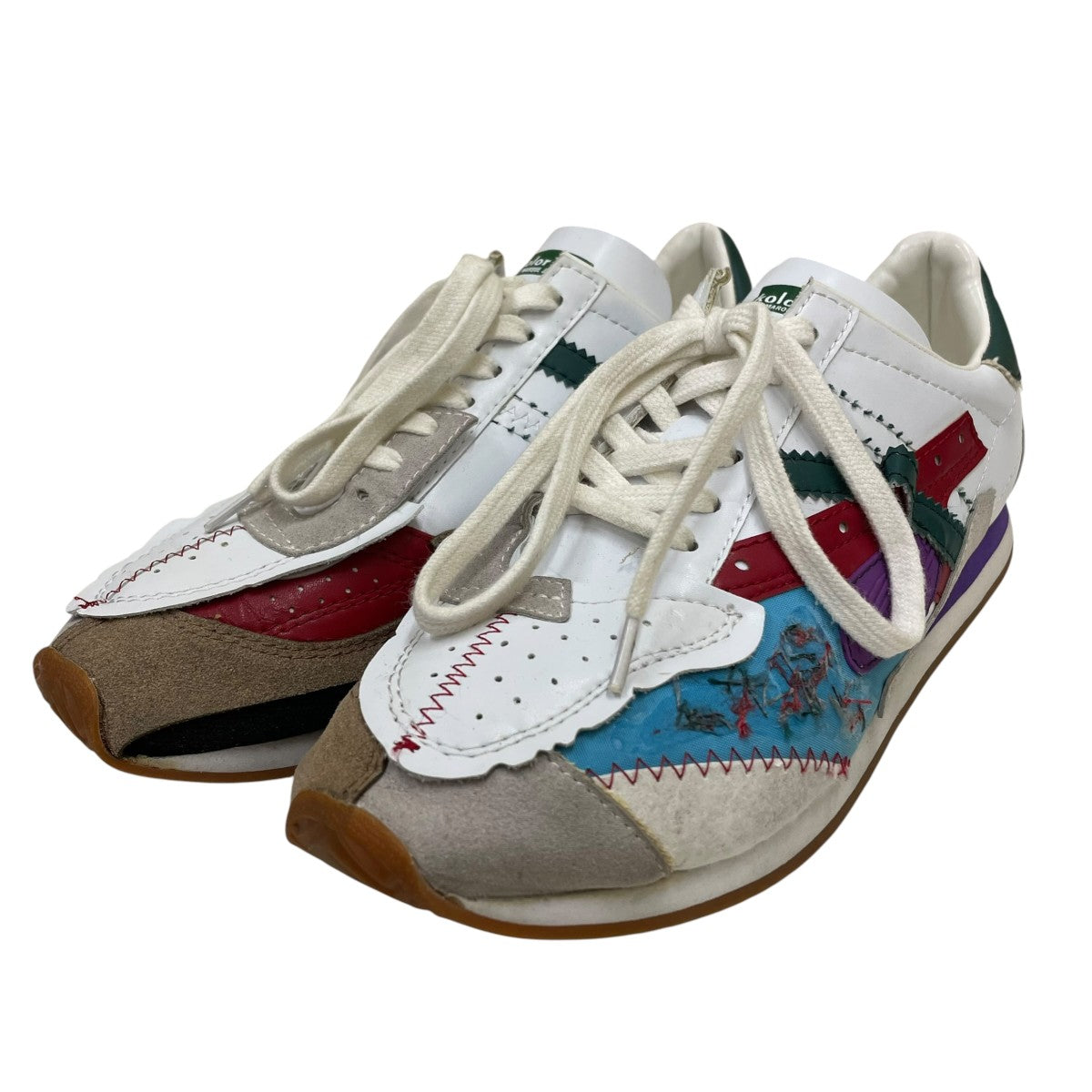 KOLOR 22AW再構築 パッチワーク ドッキング スニーカーランニングシューズ22WCM-A02502