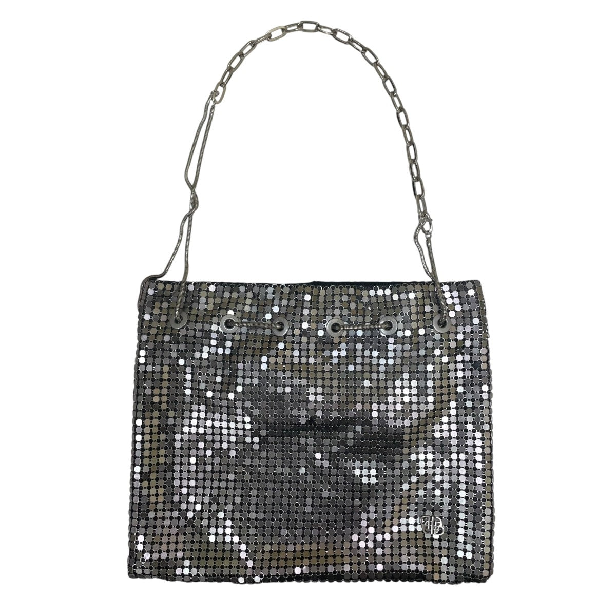 BIGOTRE PURSE METALシルバーメタル 巾着 ショルダーバッグ ハンドバッグ 古着・中古-1枚目のアイテム画像