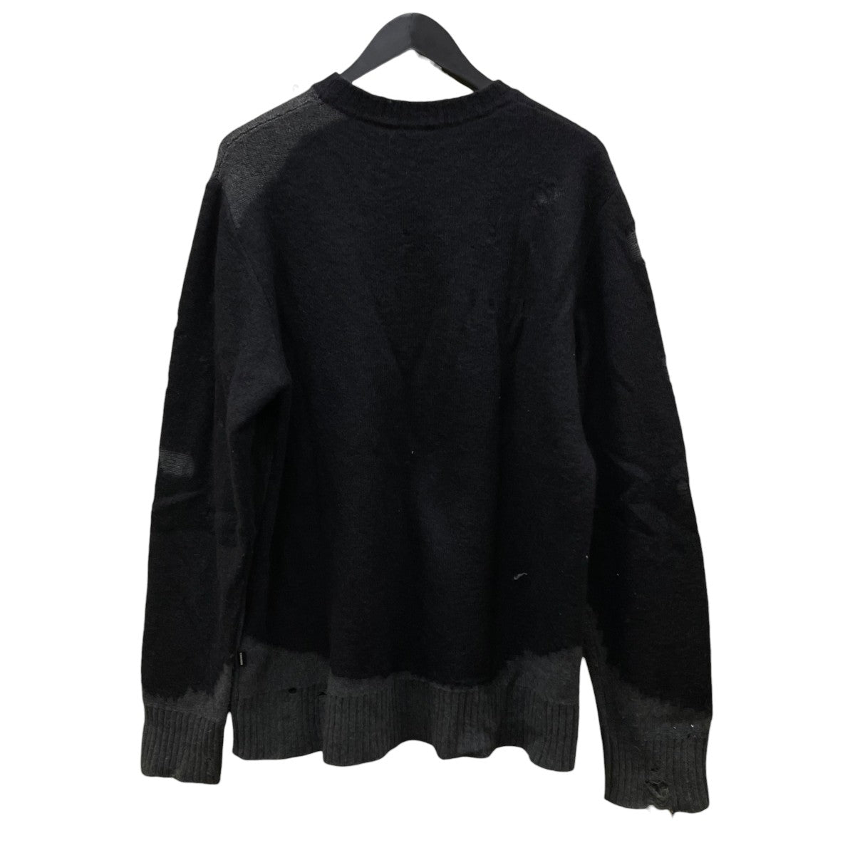 DIESEL Grunge Damage Border KnitクルーネックニットIT000906 古着・中古-2枚目のアイテム画像