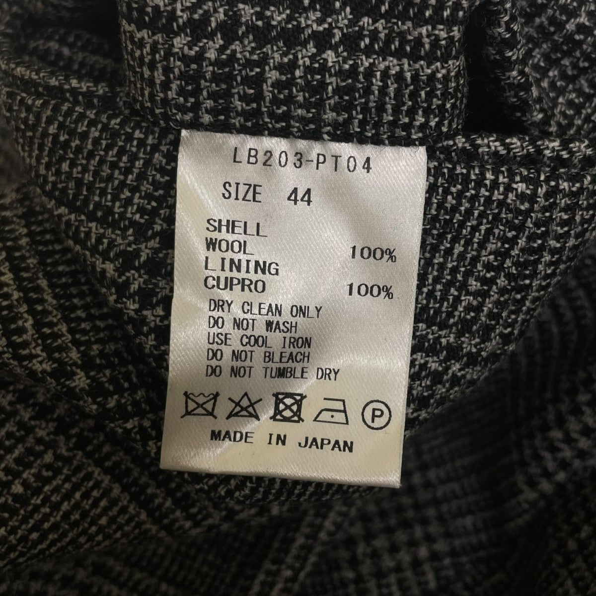 LITTLEBIG 20AWGlen-Check Flare Trousersチェック柄 ウールスラックスLB203 PT04 古着・中古-5枚目のアイテム画像