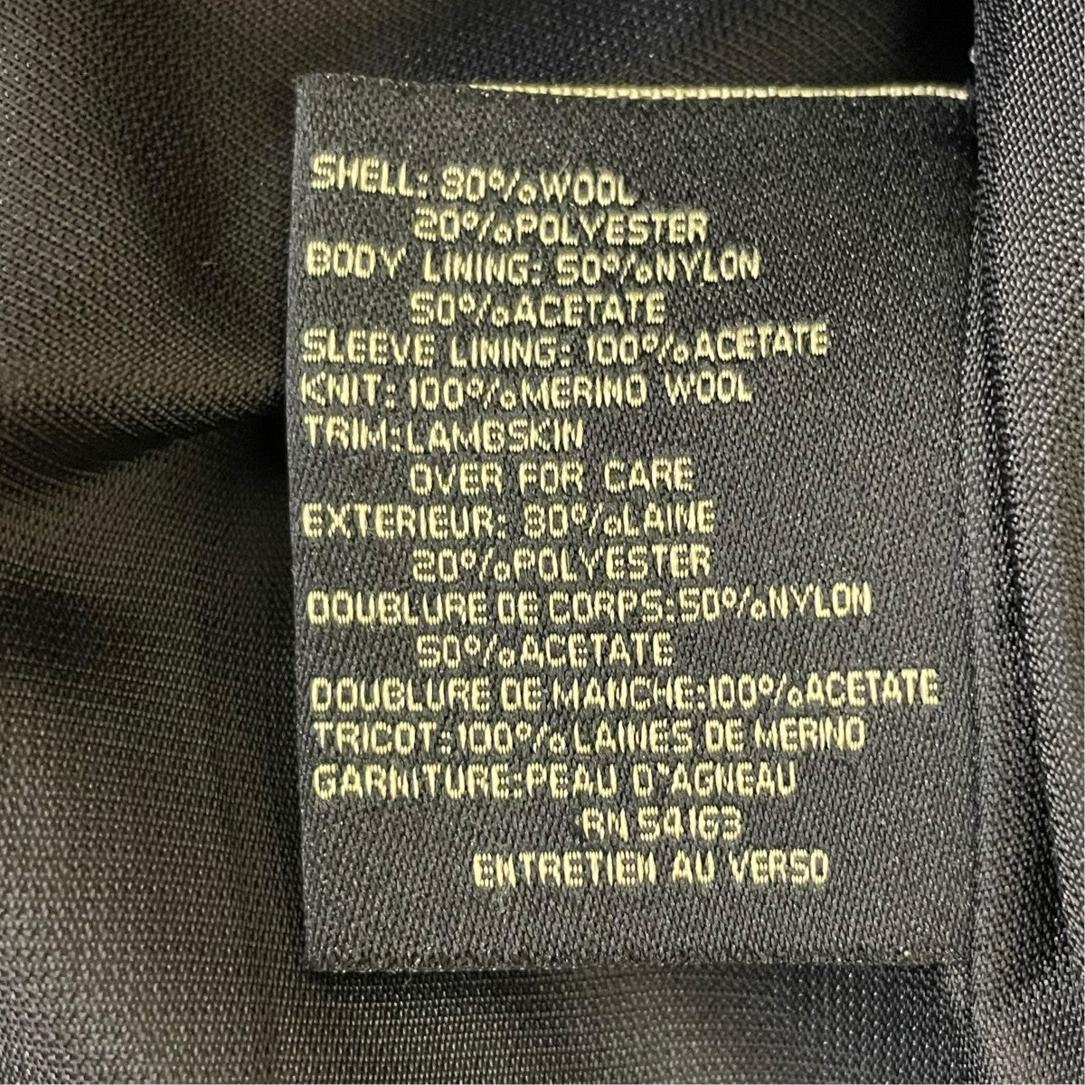 COLE HAAN ニットドッキングコート53KJ0034 古着・中古-6枚目のアイテム画像