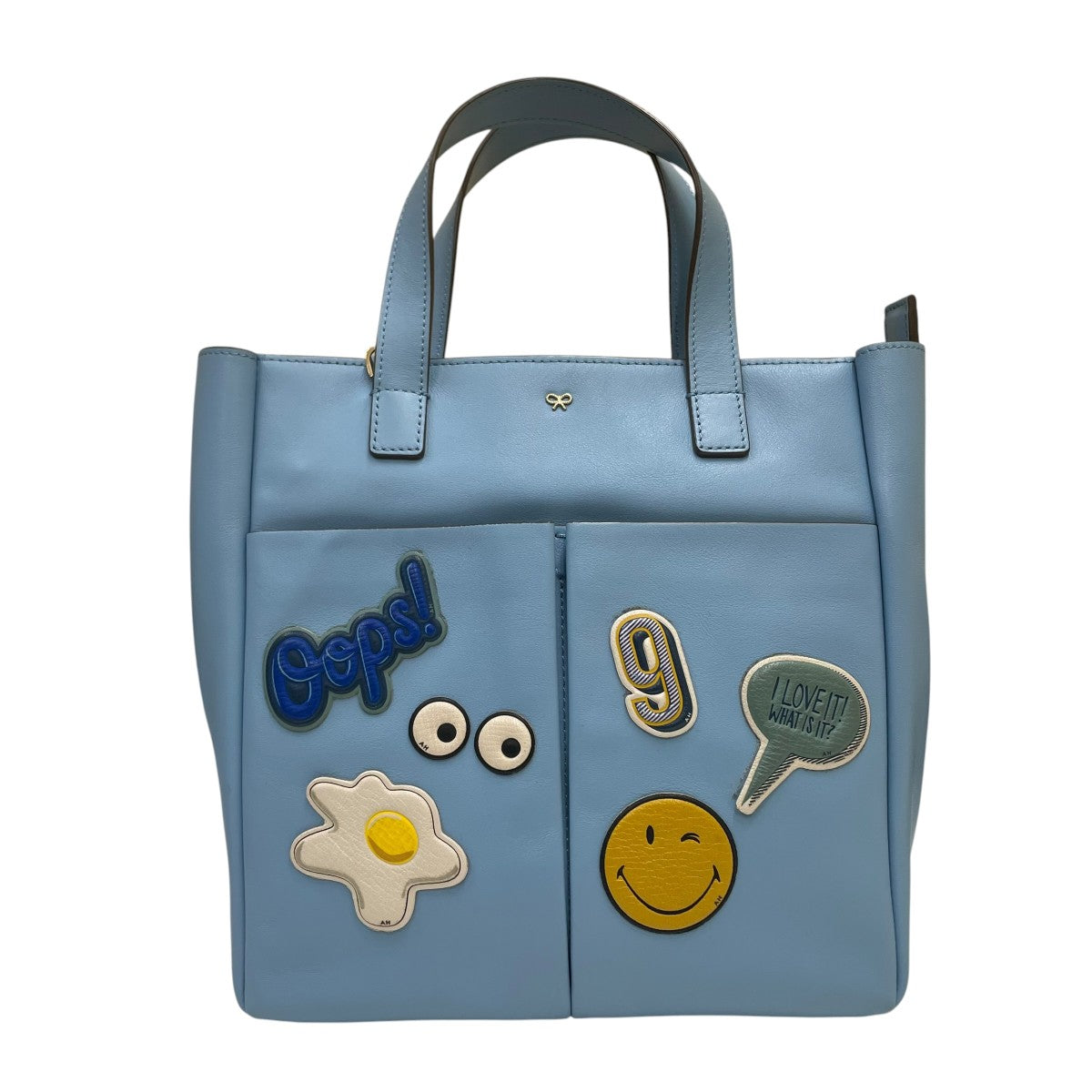 ANYA HINDMARCH NEVIS ZIPPED MINIハンドバッグ 古着・中古-1枚目のアイテム画像