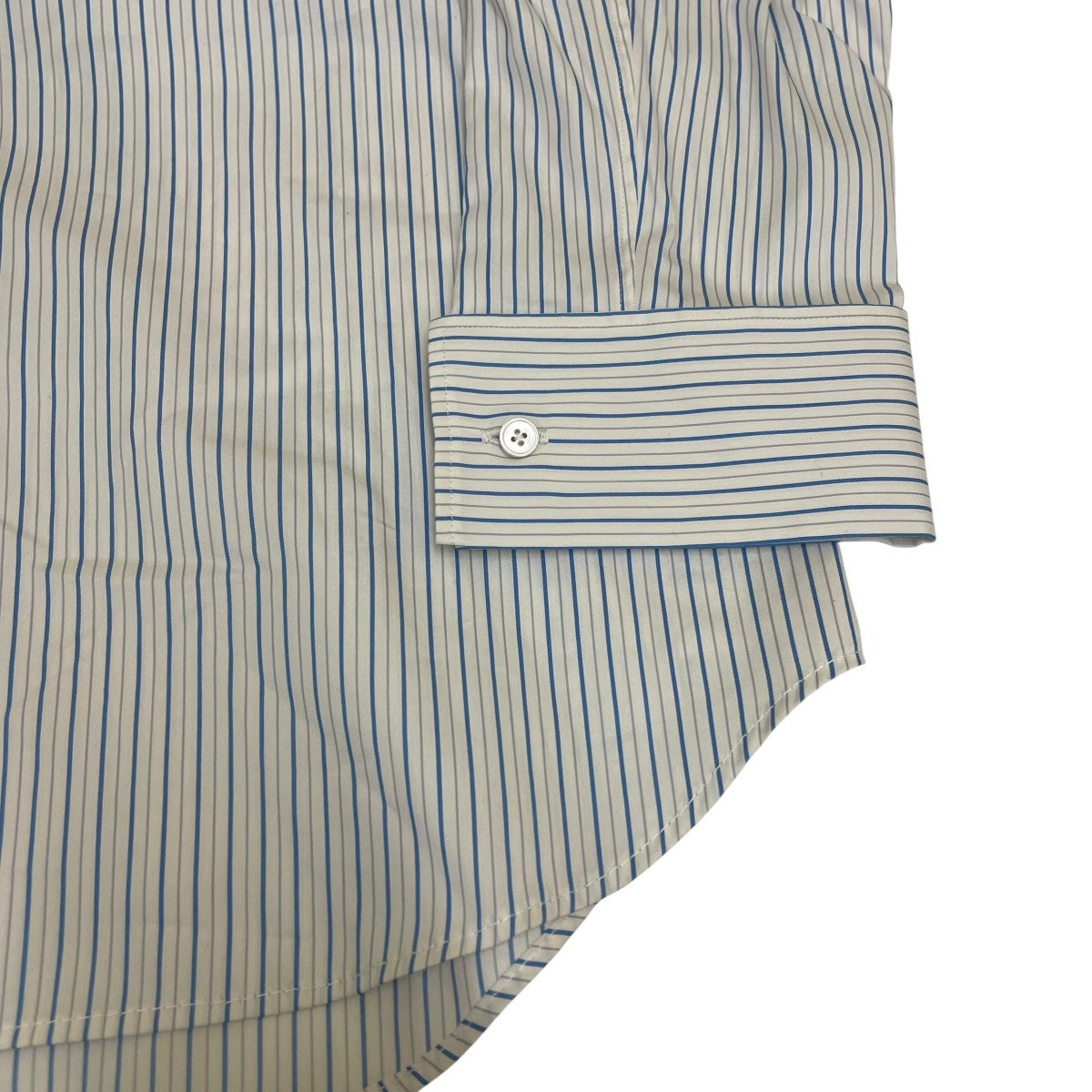 AURALEE COTTON SILK STRIPE DOUBLE-CUFF SHIRT長袖シャツA25AS04CS 古着・中古-4枚目のアイテム画像