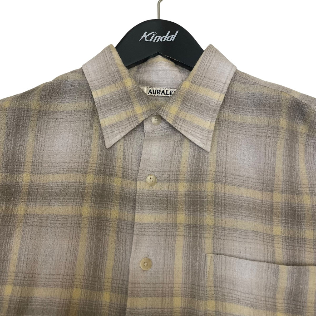 AIRY WOOL CHECK SHIRT長袖シャツA24AS02WN