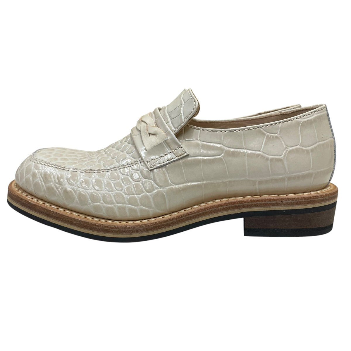 OUR LEGACY 24AWNAKANO SHOE Vanilla Croc Bull HideローファーA4247NVC 古着・中古-2枚目のアイテム画像