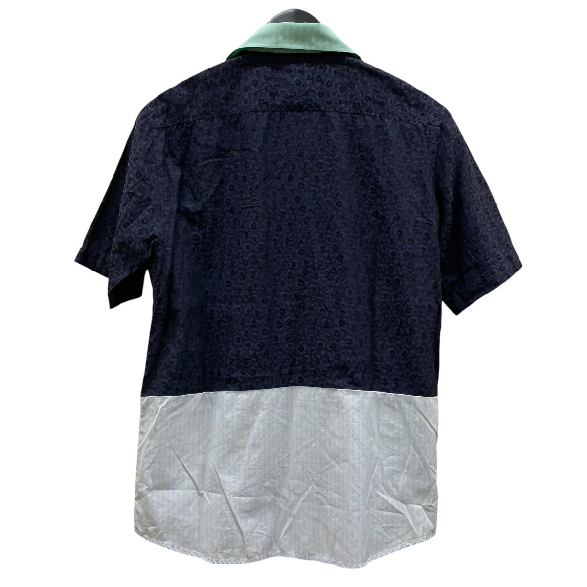RAF SIMONS×FRED PERRY 花柄 ドット柄 ストライプ柄 切替 デザイン オープンカラー 半袖シャツ コットンシャツSM4230 古着・中古-2枚目のアイテム画像
