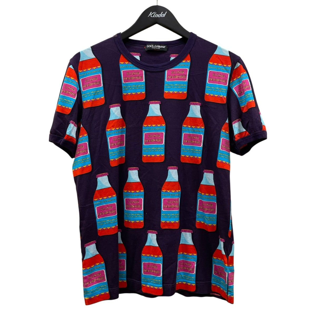 DOLCE ＆ GABBANA ELISIR D’AMORE瓶 プリント 半袖Tシャツ コットンTシャツ00000156346790 古着・中古-1枚目のアイテム画像