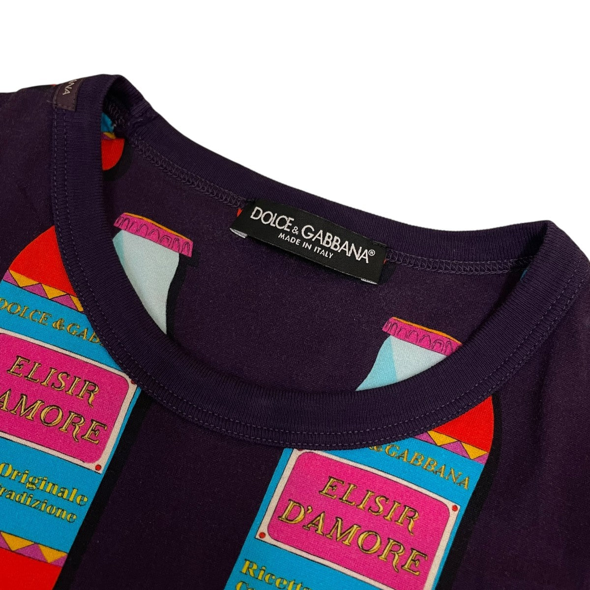 DOLCE ＆ GABBANA ELISIR D’AMORE瓶 プリント 半袖Tシャツ コットンTシャツ00000156346790 古着・中古-6枚目のアイテム画像
