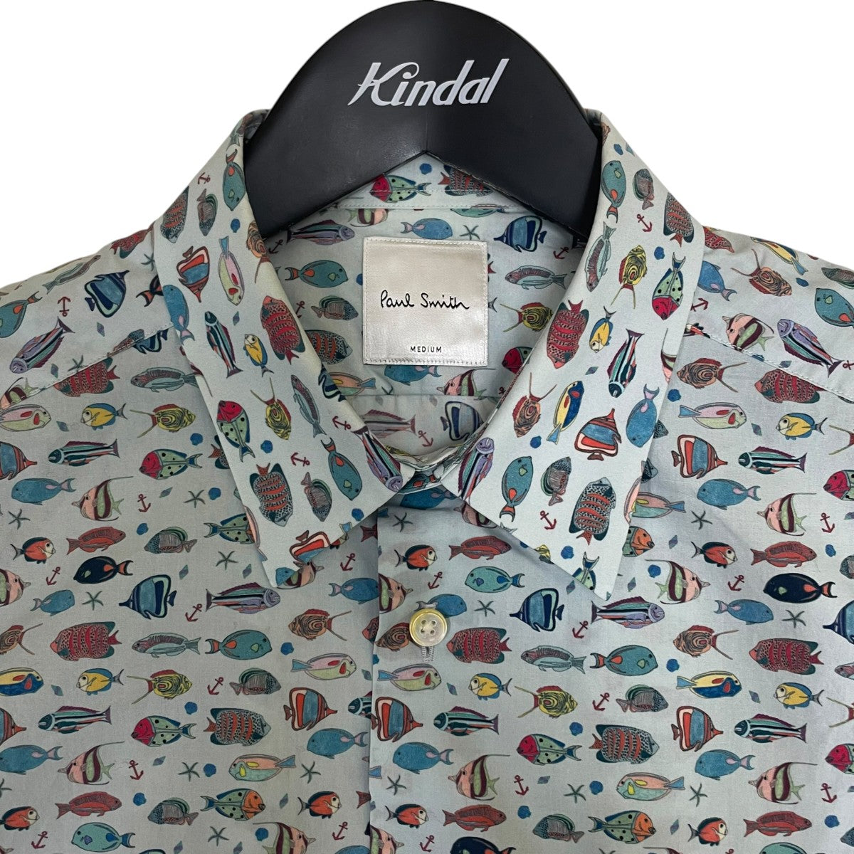 Paul Smith 魚 プリント 長袖シャツ コットンシャツPF WR 66378 古着・中古-3枚目のアイテム画像