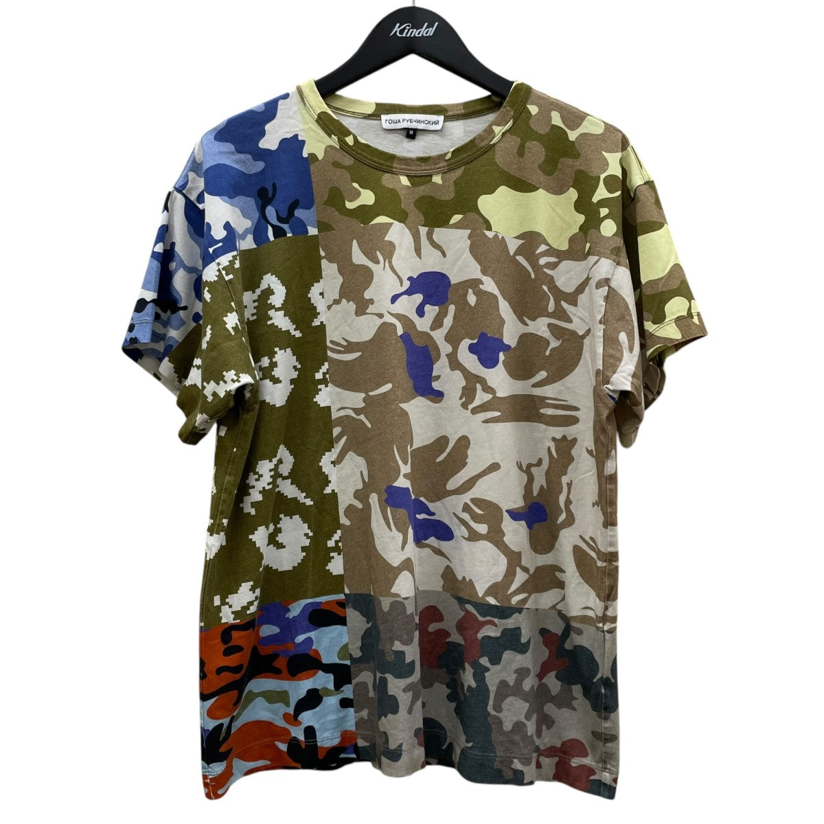 Gosha Rubchinskiy Patchwork Camouflage ／ Mosaic Tee総柄 迷彩柄 カモ柄 プリント 半袖Tシャツ コットンTシャツG013T001 古着・中古-1枚目のアイテム画像