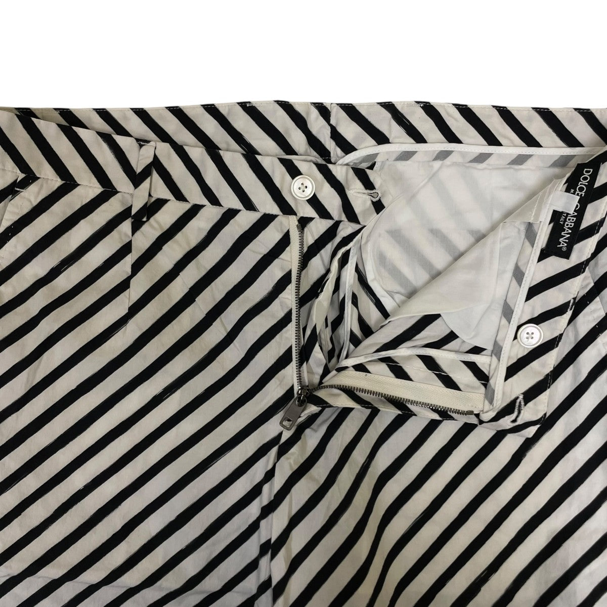 DOLCE ＆ GABBANA ストライプ柄 コットンパンツ ストレートパンツ717088 古着・中古-4枚目のアイテム画像